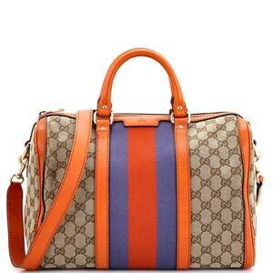 Gucci Vintage Web Boston Bag Gg Canvas #253674G91B